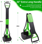 ienjoyed non breakable dog poop scooper wide handle close up view