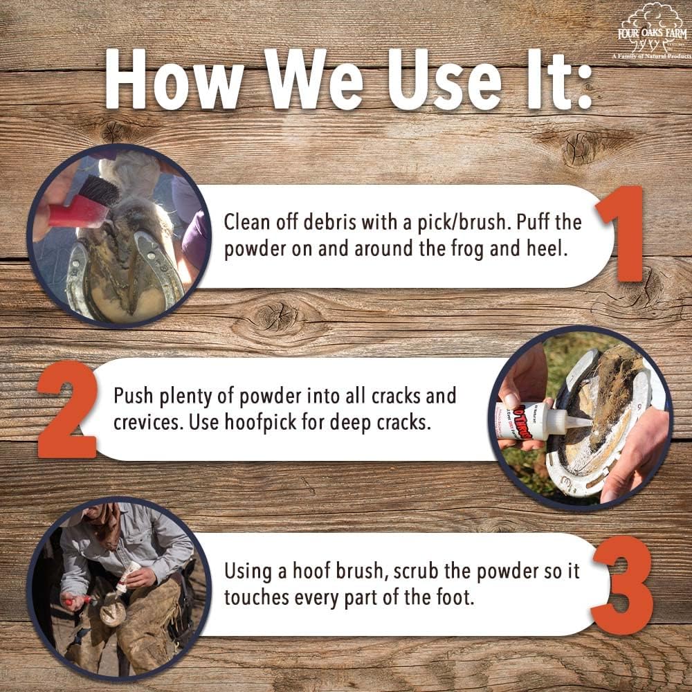 Four Oaks Farm Ventures No Thrush Dry Powder side profile packaging