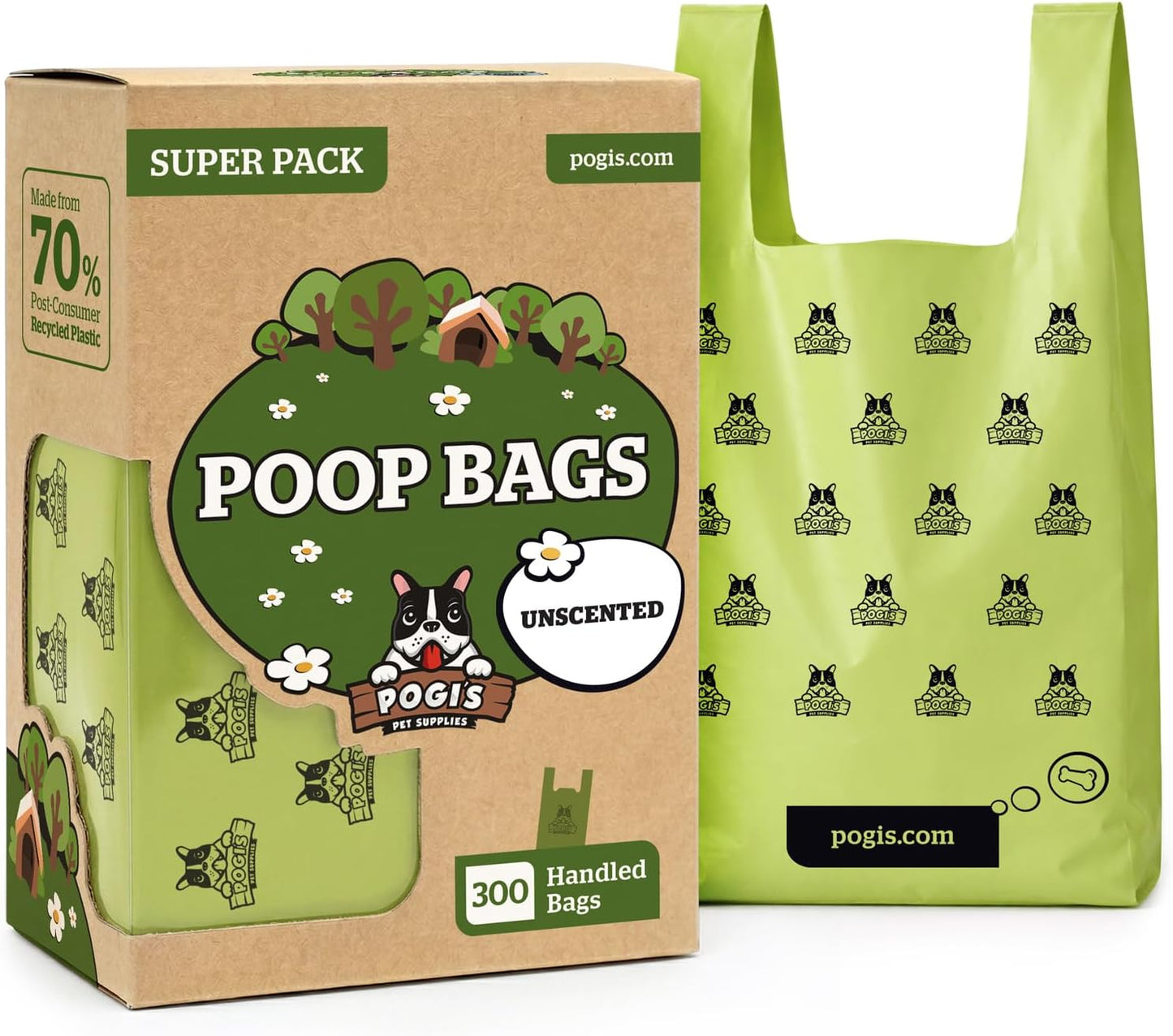 Pogi's Dog Poop Bags with Handles - Extra-Thick, Leak-Proof, Large, Fresh Scent, 300-Count - Image 10