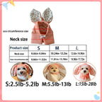 Small pink bunny ear head wrap for anxious pets