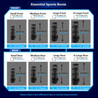 USA imported Harrison Howard equine splint boots laid flat displaying all adjustable straps.