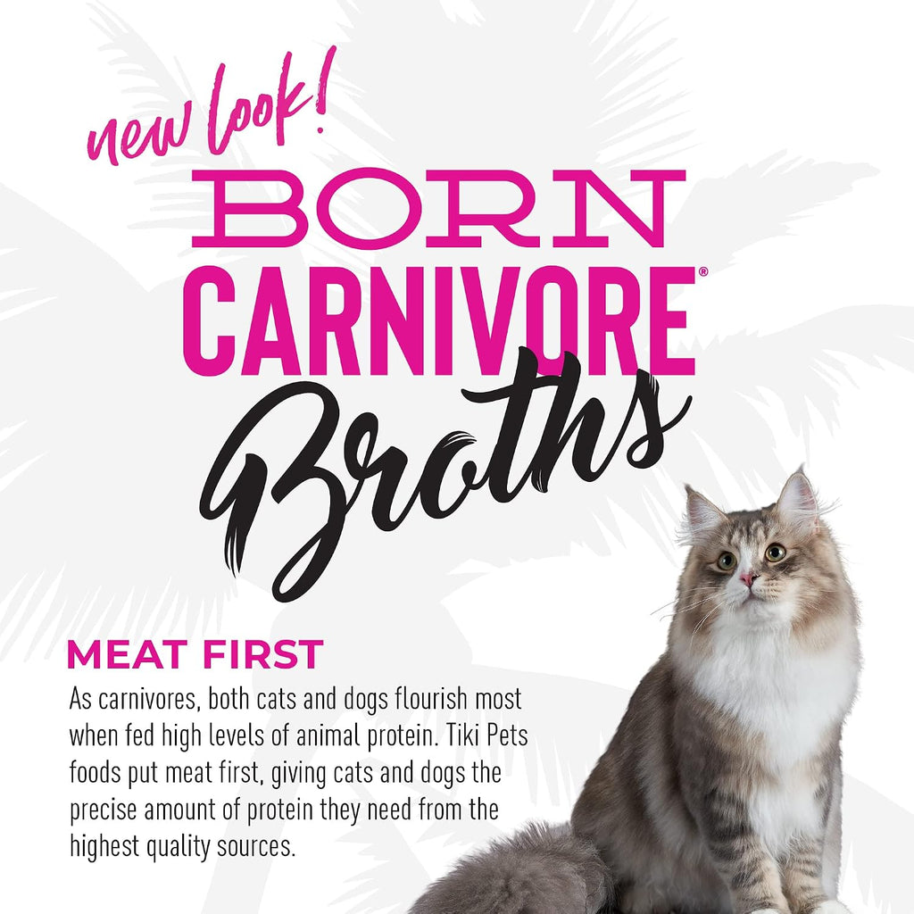 Tiki Cat Born Carnivore Broths, Salmon Recipe, Hydration and Flavor Supplement Cat Food Topper, 1.3 oz. Pouch (Pack of 12) - Image 9