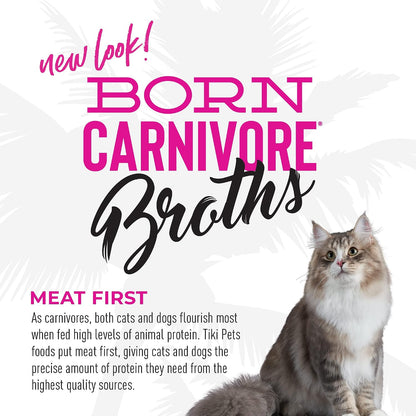 Tiki Cat Born Carnivore Broths, Salmon Recipe, Hydration and Flavor Supplement Cat Food Topper, 1.3 oz. Pouch (Pack of 12) - Image 9