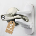 Wappa Baby childproof door lever lock front view on white door