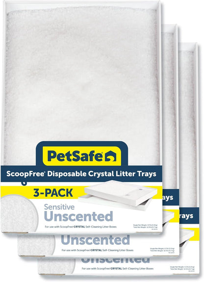 PetSafe ScoopFree Crystal Litter Tray Refills - Lavender Crystals, 3-Pack - Disposable Tray - Includes Leak Protection & Low Tracking Litter - Absorbs Odors on Contact - Image 13