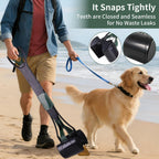 Ergonomic handle and stainless steel dual springs of WOILIFE pet scooper