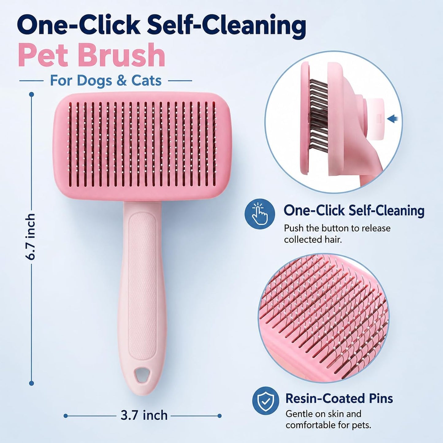 Hemzy Petobey 3-in-1 pet grooming tool set showing all accessories
