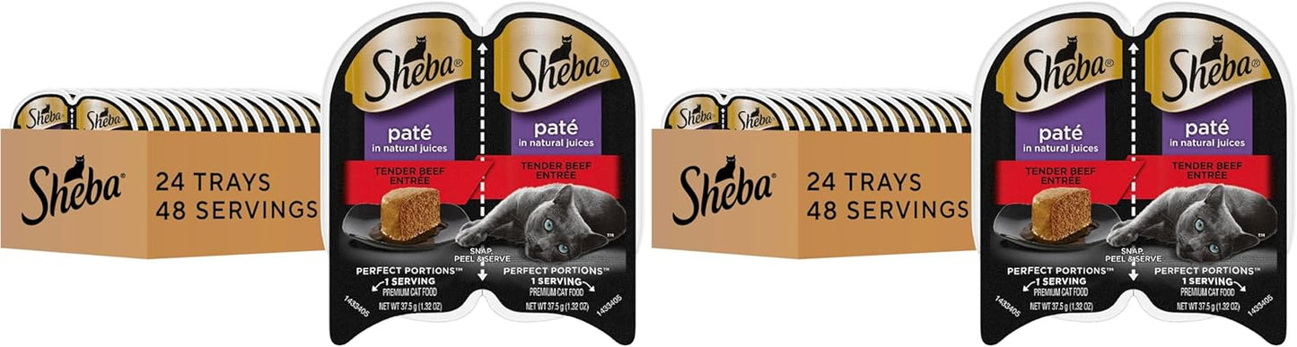 Sheba Perfect Portions Wet Cat Food Pate Sustainable Salmon Entree, 2.6 oz. Twin-Pack Trays, Cat Food Wet Recipe (24 Count, 48 Servings) - Image 11
