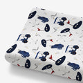 EyMzcod navy blue golf changing pad cover front view