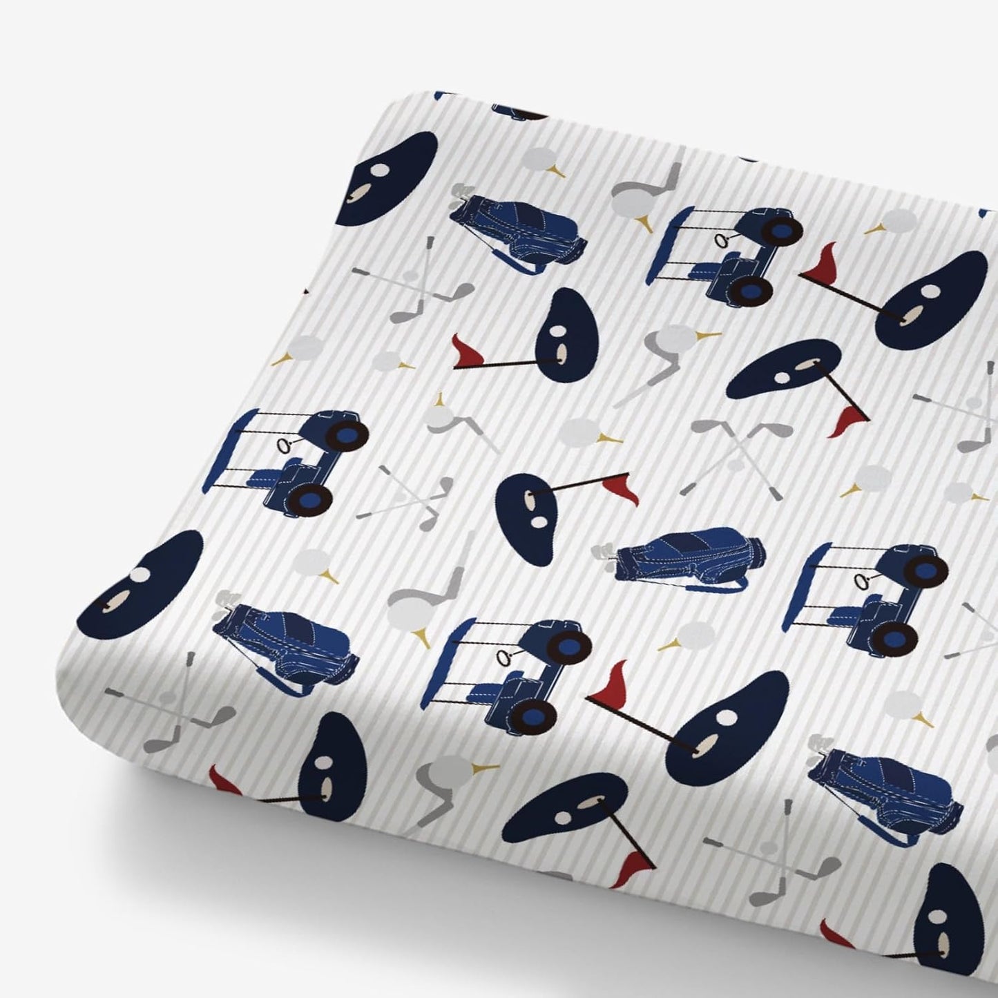 Eymzcod navy blue golf changing pad cover front view