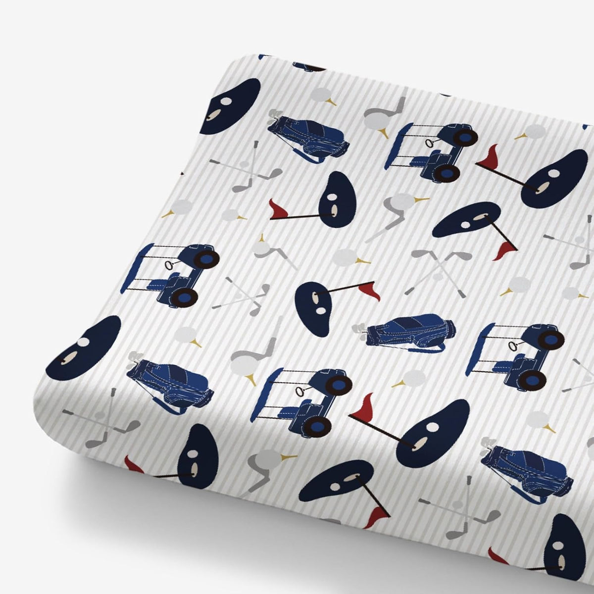 EyMzcod navy blue golf changing pad cover front view