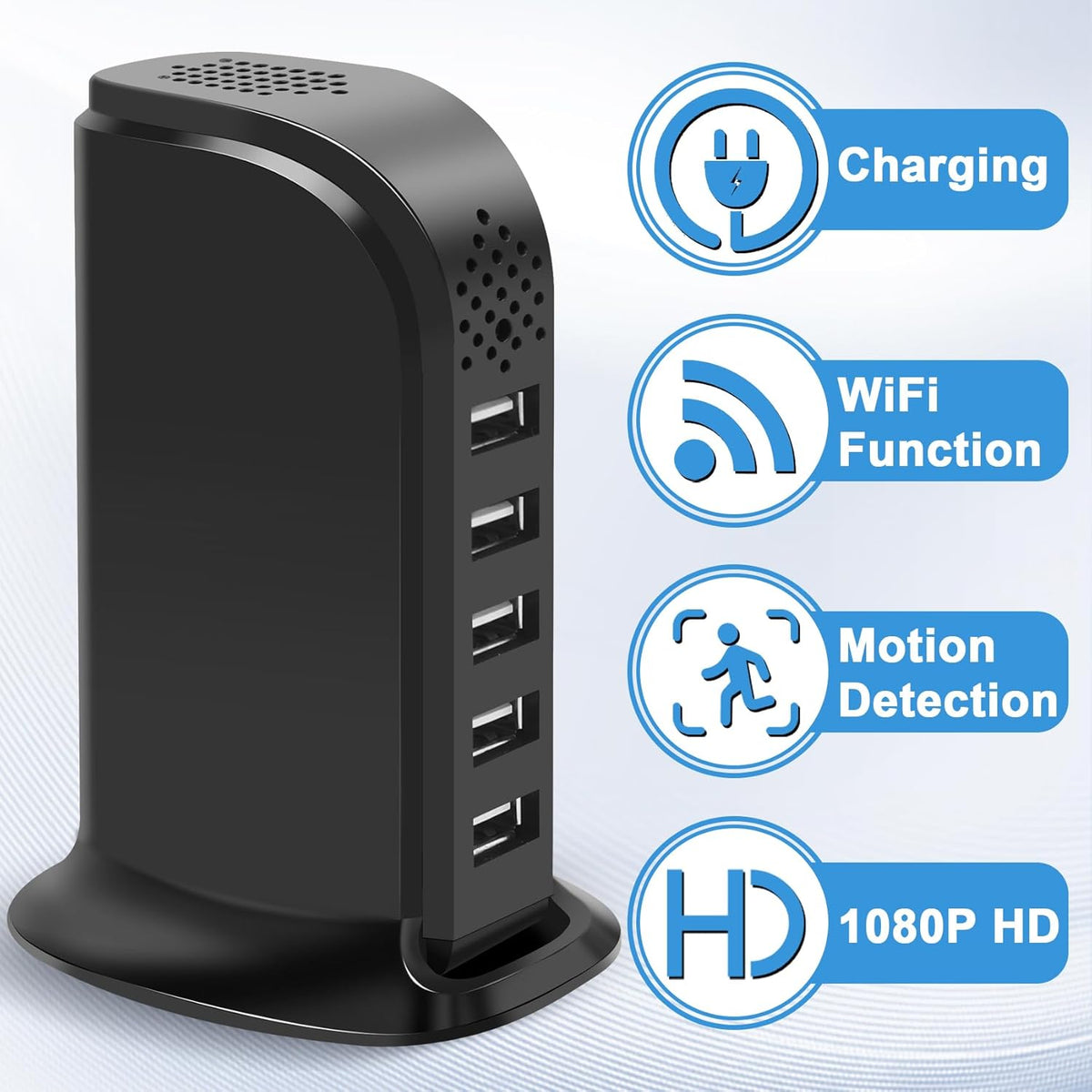 Hskah WiFi nanny cam monitoring a room on a smartphone app
