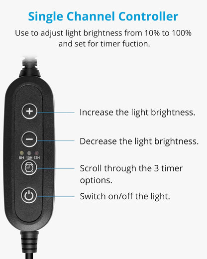 Close up of Nicrew fish tank light timer connector