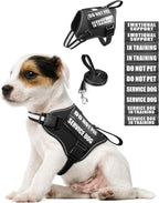 Service Dog Vest Harness and Leash Set+10 Patches,No Pull&Adjustable Reflective Dog Harness with Soft Padded Handle for Training/Everyday,Fit Small/Medium/Large/Extra-Large Dogs(Red M) - Image 14