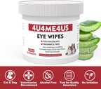 4U4ME4US pet grooming eye wash pads stacked next to the original protective storage tub