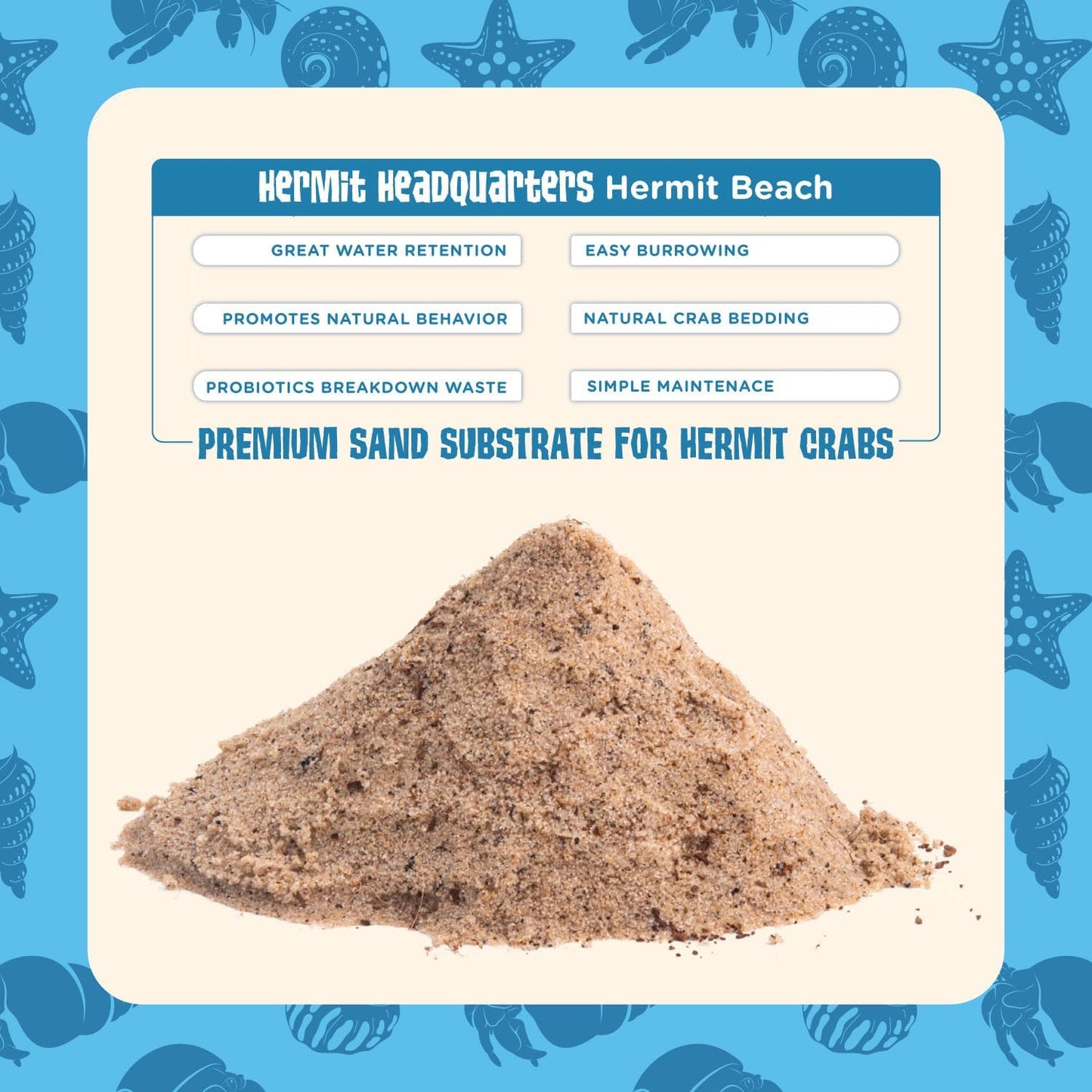 All natural hermit crab bedding blend with coconut fiber for terrarium setup