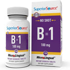 Superior Source vitamin B1 front bottle view packaging