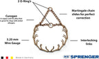 Close up of Herm Sprenger Ultra-Plus center plate and prongs