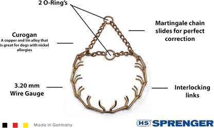 Close up of Herm Sprenger Ultra-Plus center plate and prongs