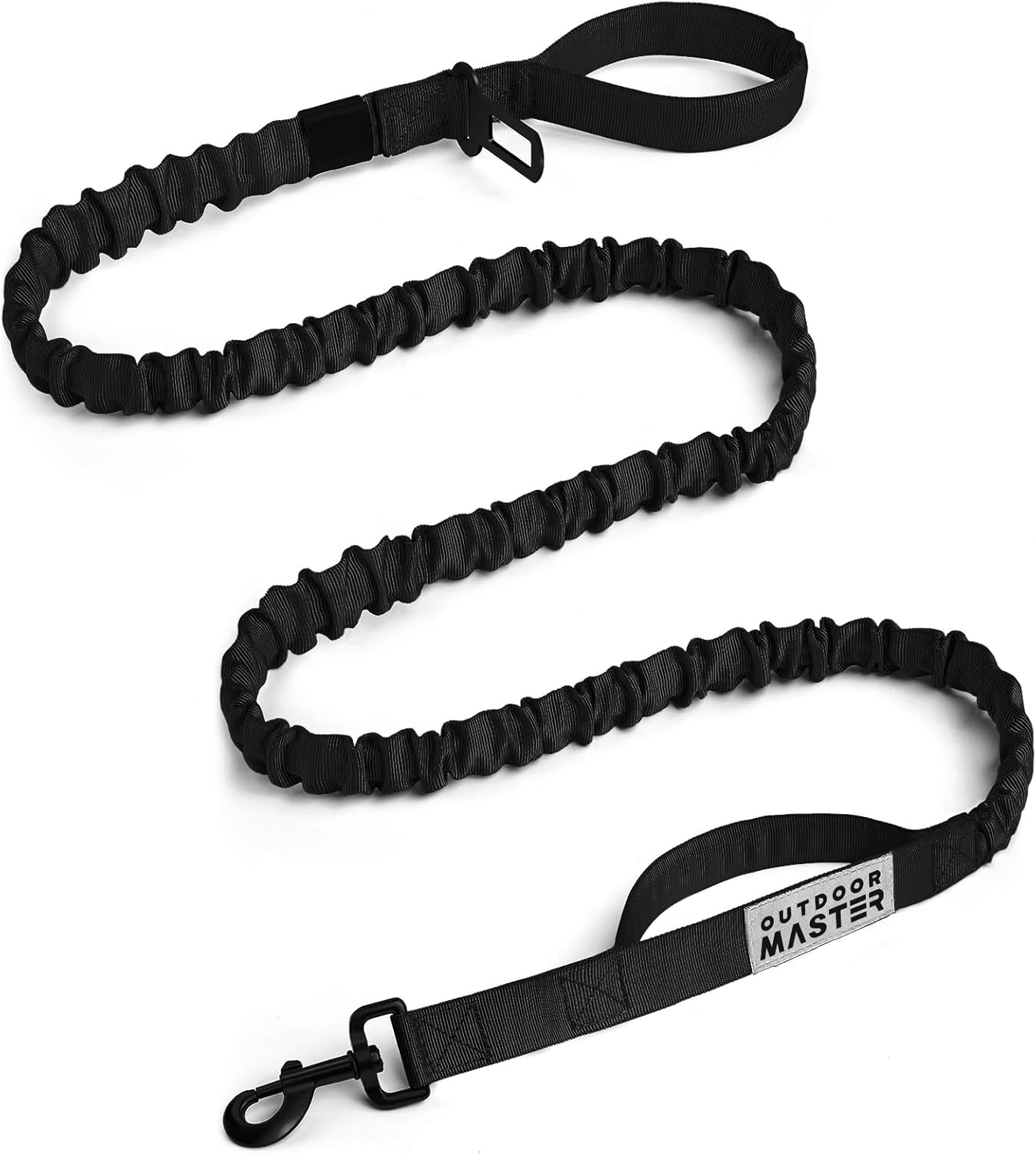OutdoorMaster Bungee Dog Leash front view heavy duty shock absorbing leash