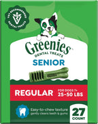 Greenies Dental Treats for Dogs, Veterinarian-Recommended Aging Care Adult Natural Dental Dog Treats, Teenie Size, 27 oz. Pack, 96 Count - Image 14