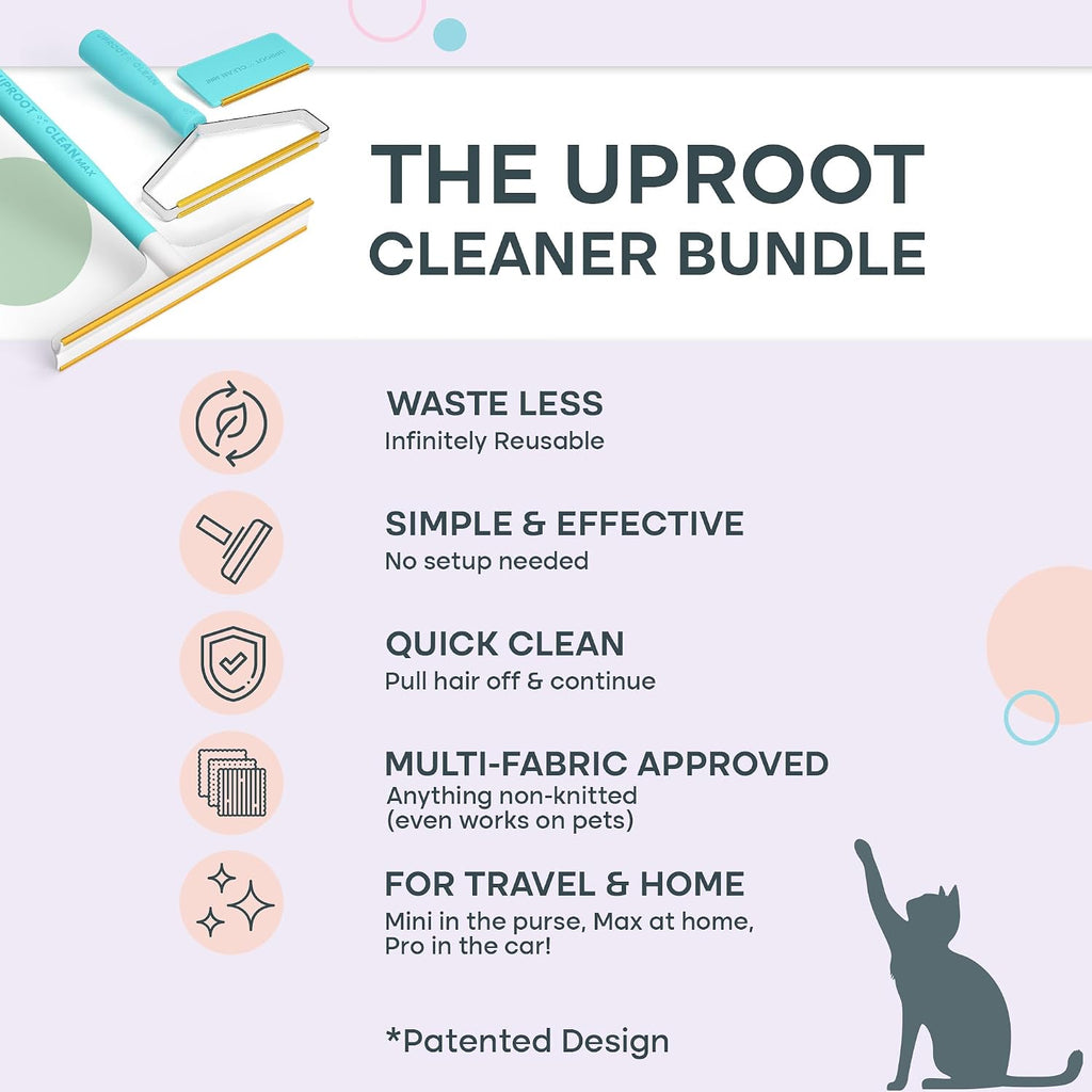 Uproot Clean Mini tool cleaning a fabric car seat