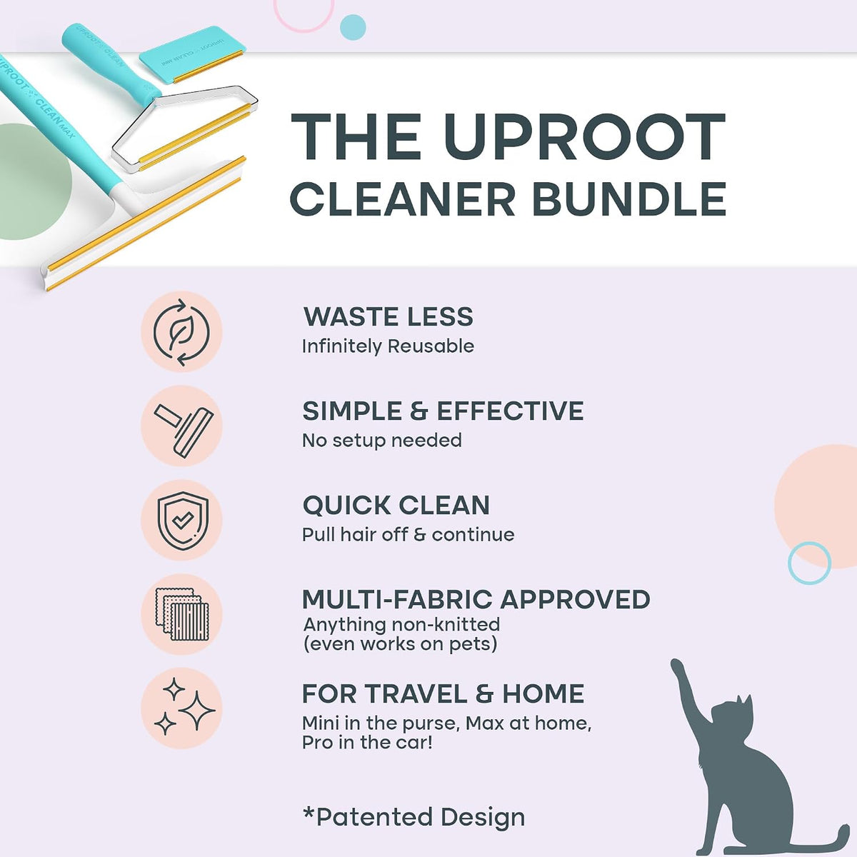 Uproot Clean Mini tool cleaning a fabric car seat