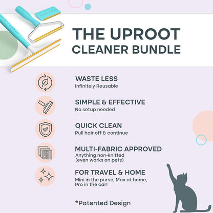Uproot Clean Mini tool cleaning a fabric car seat