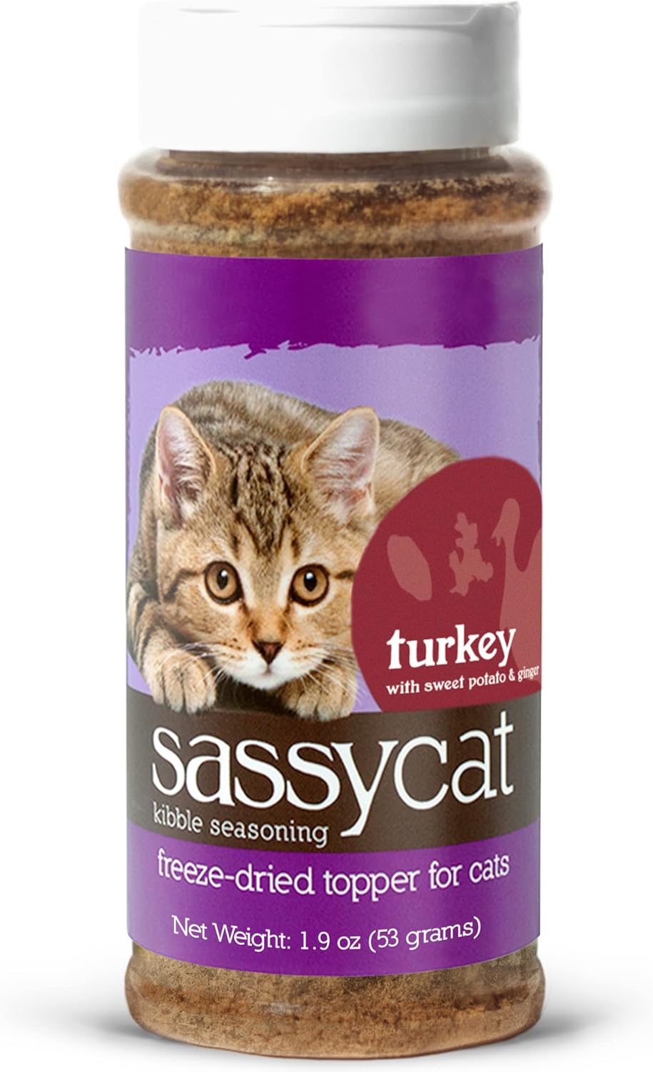 Herbsmith Sassy Cat Salmon topper packaging ingredients detail