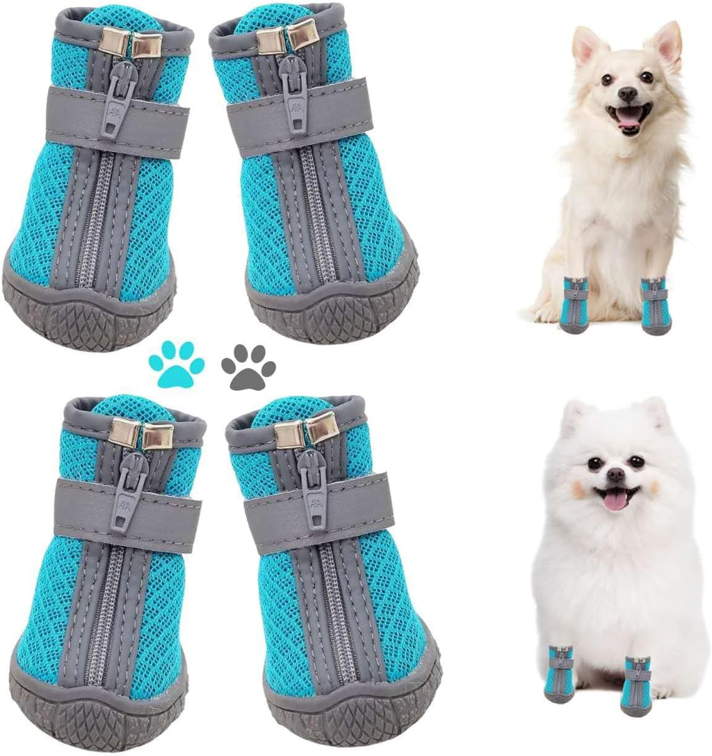 Dtyxpet small dog boots front view for pavement protection