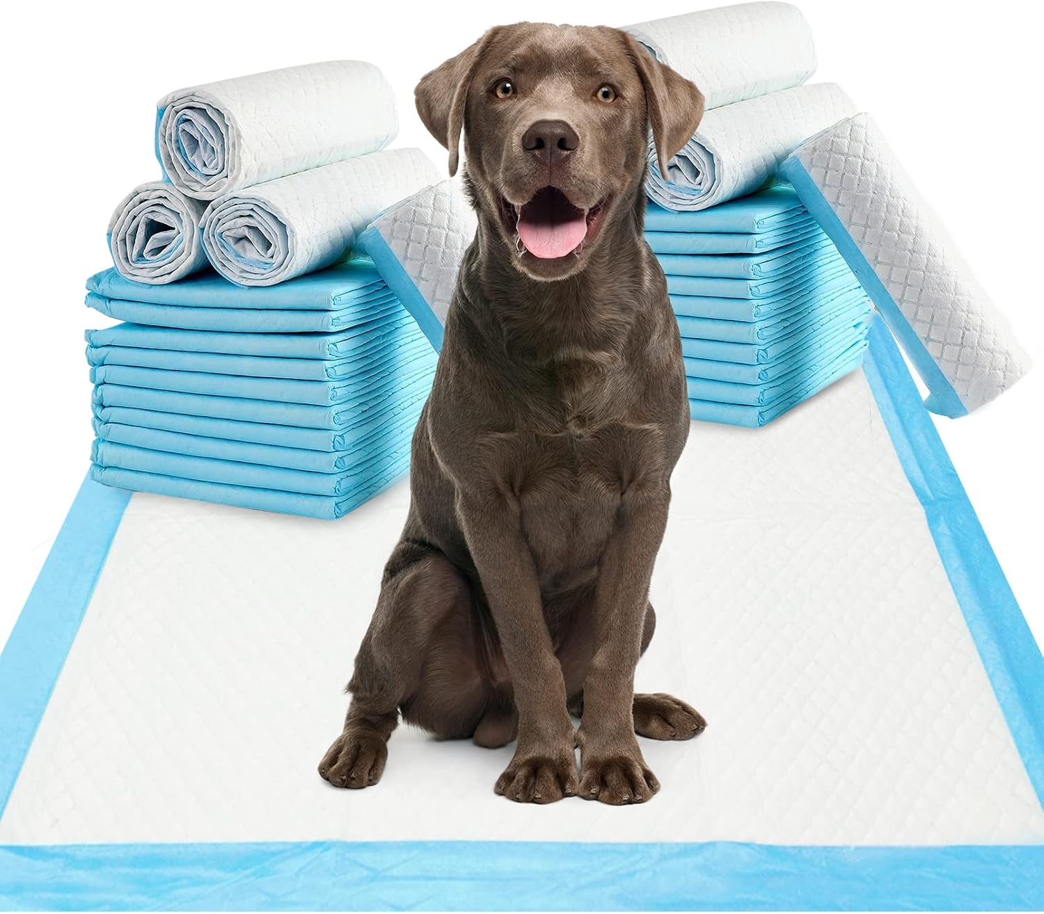 Fhiny Rabbit Pee Pads, 13" x 18" 100 PCS Disposable Bunny Pads Charcoal Leak-Proof Super Absorbent Potty Training Pad with Quick-Dry Surface for Dogs Puppies Cats Kittens or Small Pets - Image 15