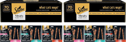 Sheba Meaty Tender Sticks Cat Treats Chicken, Tuna Flavor, or Salmon Flavor, 0.14 oz., 70 Count - Image 11