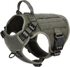 ICEFANG Tactical Dog Harness, Large Size,2X Metal Buckle,Working Dog MOLLE Vest with Handle,No Pulling Front Leash Clip,Hook and Loop Panel (Brown,L (Pack of 1)) - Image 12