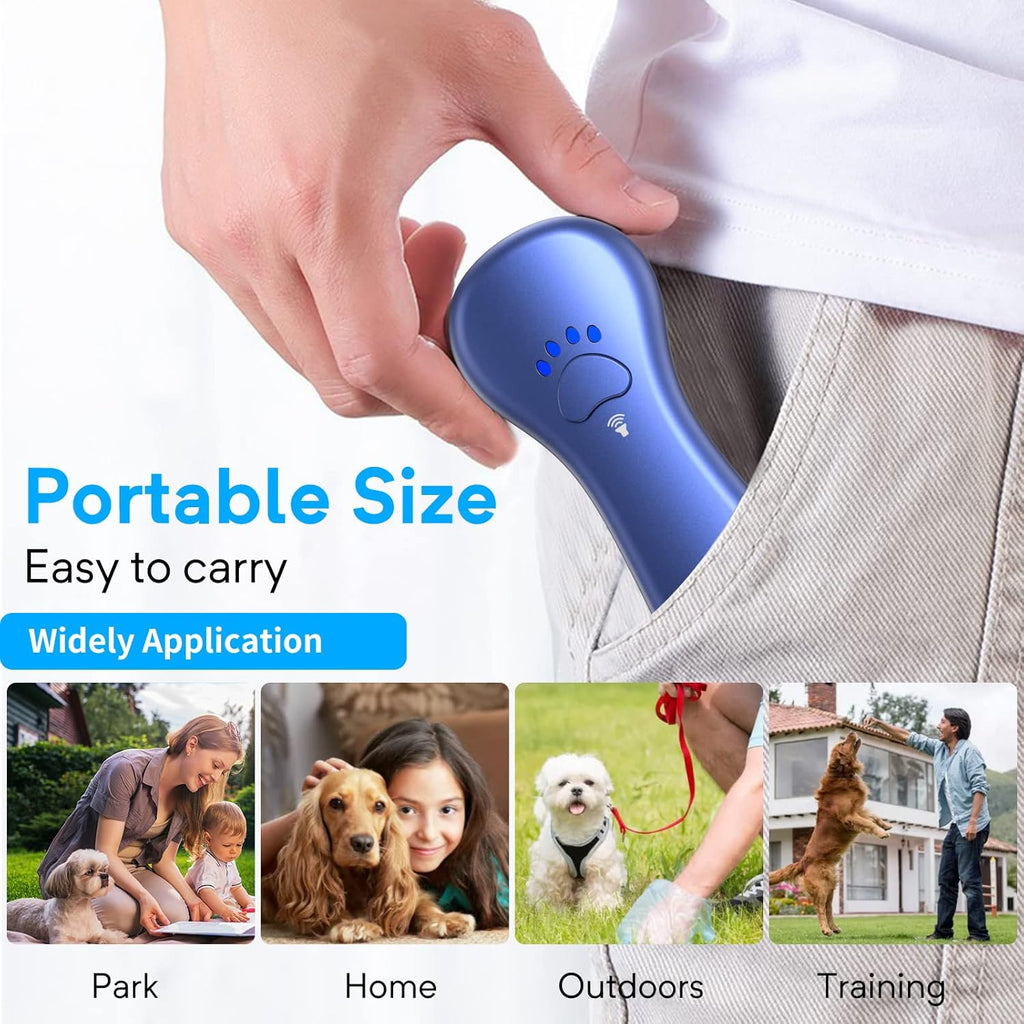 Handheld ultrasonic deterrent device used in outdoor setting
