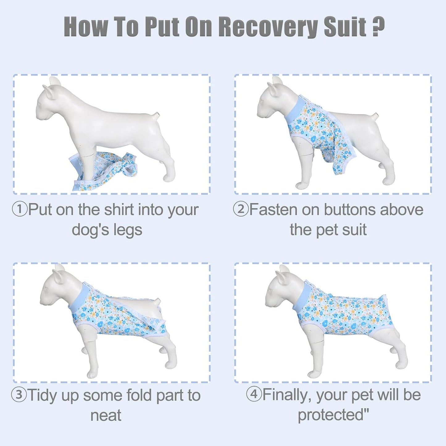 Breathable puppy surgical suit protecting abdominal wounds