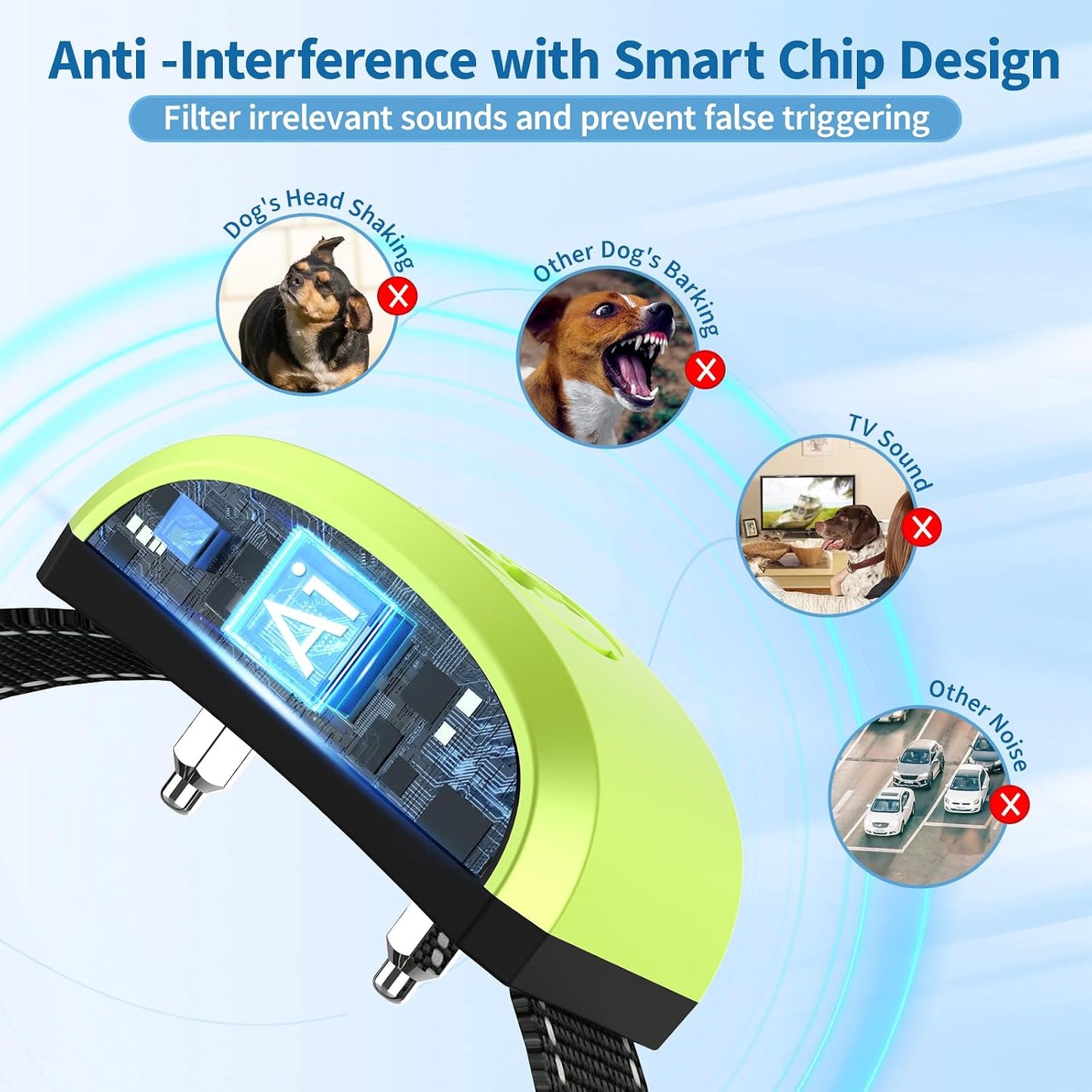 Kismiger dog bark collar training modes interface