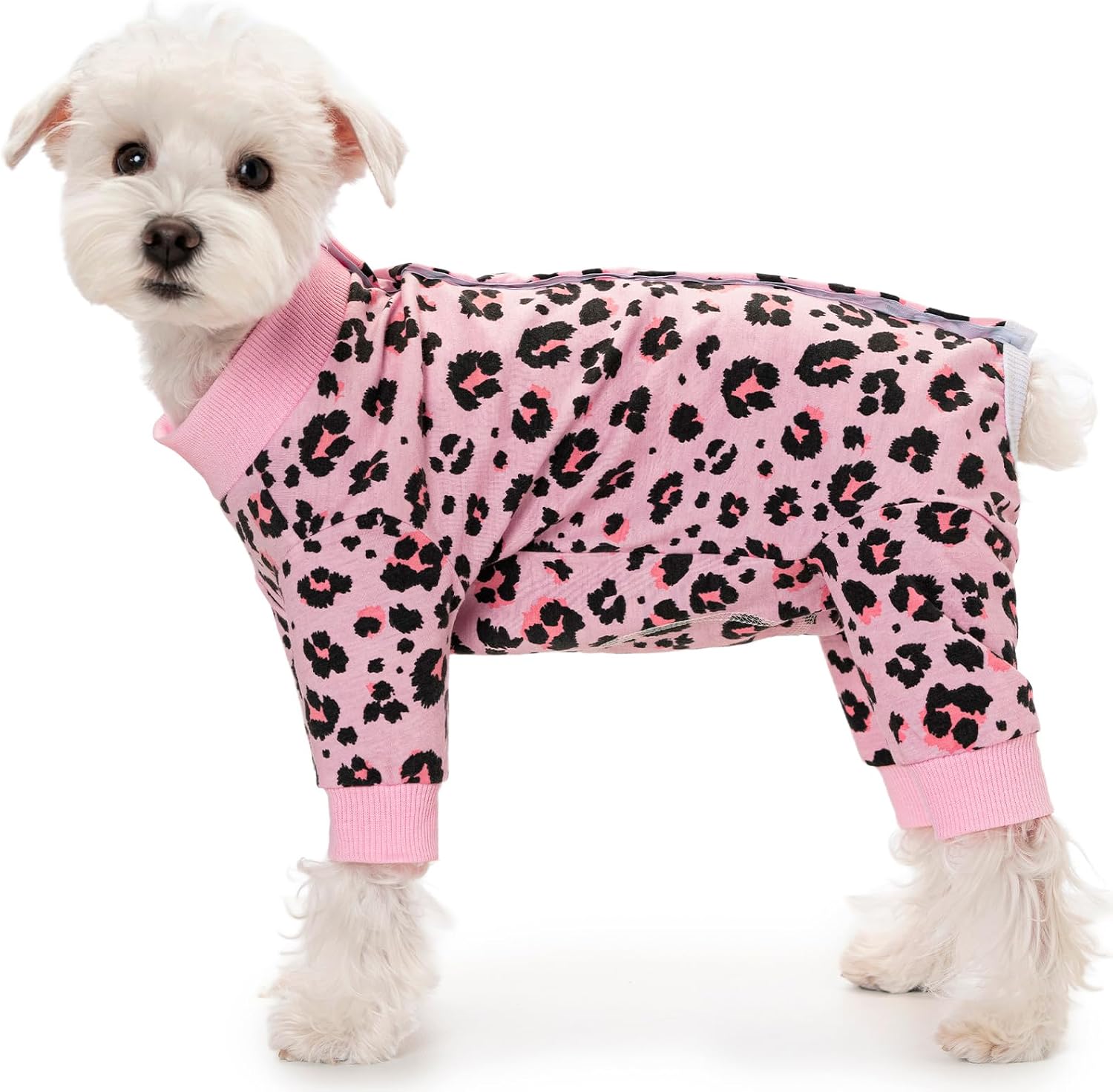 Dog Surgery Recovery Suit for Small Dogs, 4-Legged Dog Onesie After Surgery with Back Snaps, Breathable Cotton Spay and Neuter Bodysuit for Female and Male Dogs - Image 11