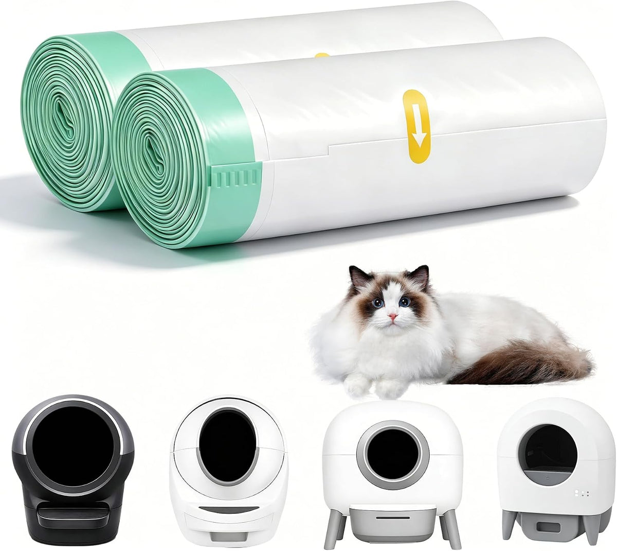 Thickened Cat Litter Box Liner Bag, 30 Count 37"x18" Jumbo Size, Extra Thick Leakproof, Tear-Resistant, Heavy Duty Enhanced Load-Bearing Strength, Ideal for Multi-Cat Family Cat Litter Bags - Image 9