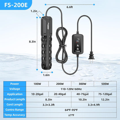 Freesea submersible heater mounting suction cup placement