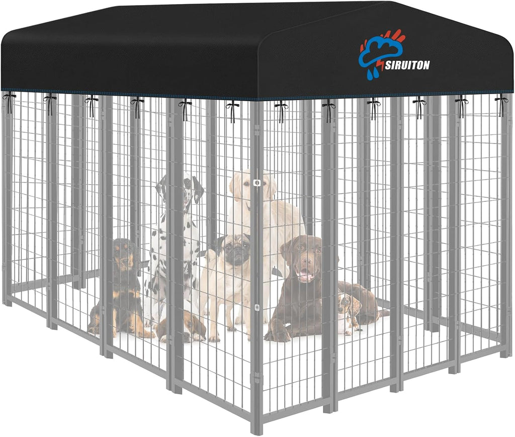 Durable black lining underneath the heavy duty pet playpen canopy cover
