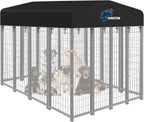 Durable black lining underneath the heavy duty pet playpen canopy cover