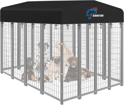 Durable black lining underneath the heavy duty pet playpen canopy cover