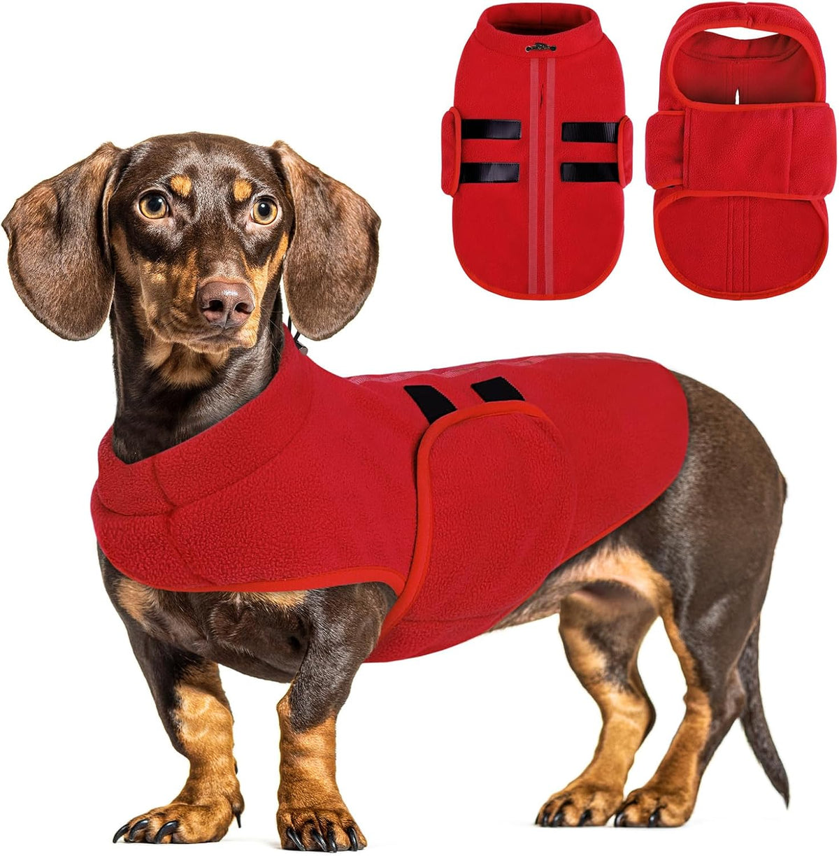 Queenmore Small Dog Sweaters, Soft Fleece Vest Pullover Dog Jacket with Leash Hole, Warm Winter Pet Clothes Cold Weather Doggy Dachshund Sweater for Medium Dogs Cats Boy or Girl (Lavender, S) - Image 11