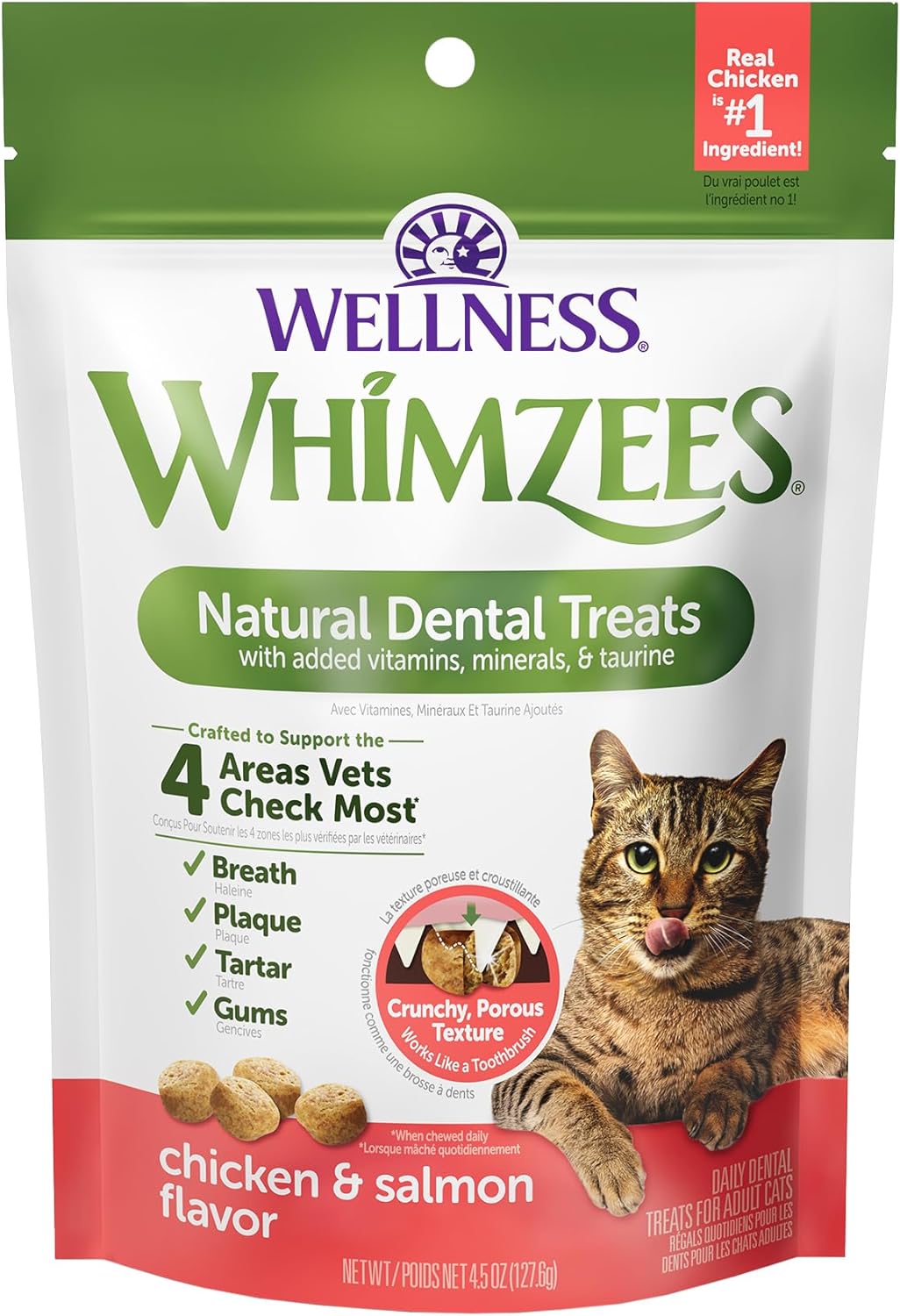 Wellness WHIMZEES Cat Dental Treats, Freshens Breath, Chicken Flavor, 4.5 oz Bag - Image 13