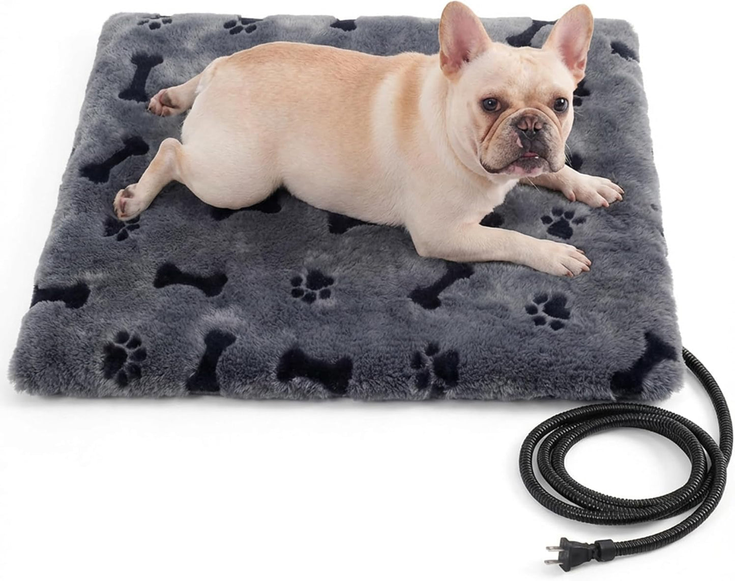 Pet Heating Pad for Cats Dogs Indoor & Sheltered Outdoor Waterproof Heated Cat Bed Heated Dog Bed Chew Resistant Cord Constant Temperature Brown Round 16 Inch - Image 12