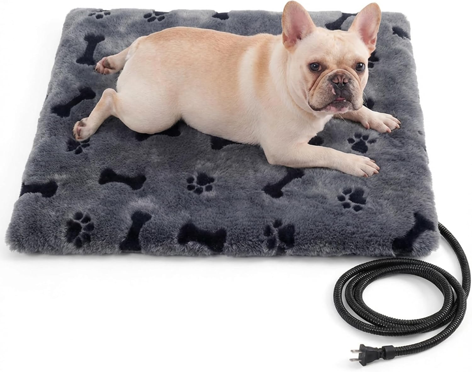 Pet Heating Pad for Cats Dogs Indoor & Sheltered Outdoor Waterproof Heated Cat Bed Heated Dog Bed Chew Resistant Cord Constant Temperature Brown Round 16 Inch - Image 12