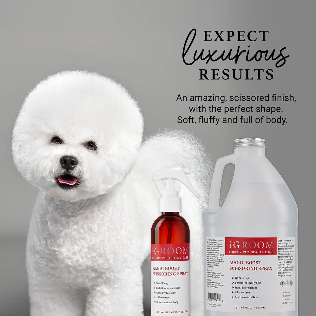 Premium iGroom pet spray formula with sunflower and chestnut extracts