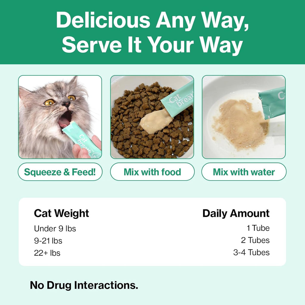 Doctor By Cat Breath Bronchial Supplements Cat Sneezing Treatment Asthma Cold Cough Nose Relief Respiratory&Immune Support with TF-343-30 lickable Formula Individually Packaged, Chicken (1 Pack) - Image 10