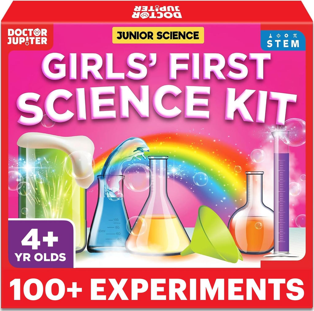 Doctor Jupiter Girls First Science Experiment Kit front view of box packaging