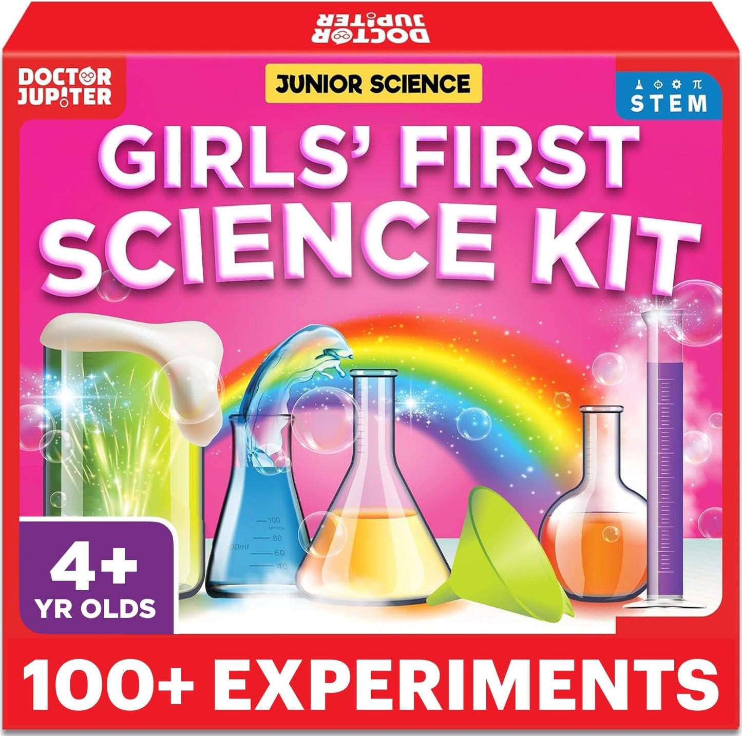 Doctor Jupiter Girls First Science Experiment Kit front view of box packaging